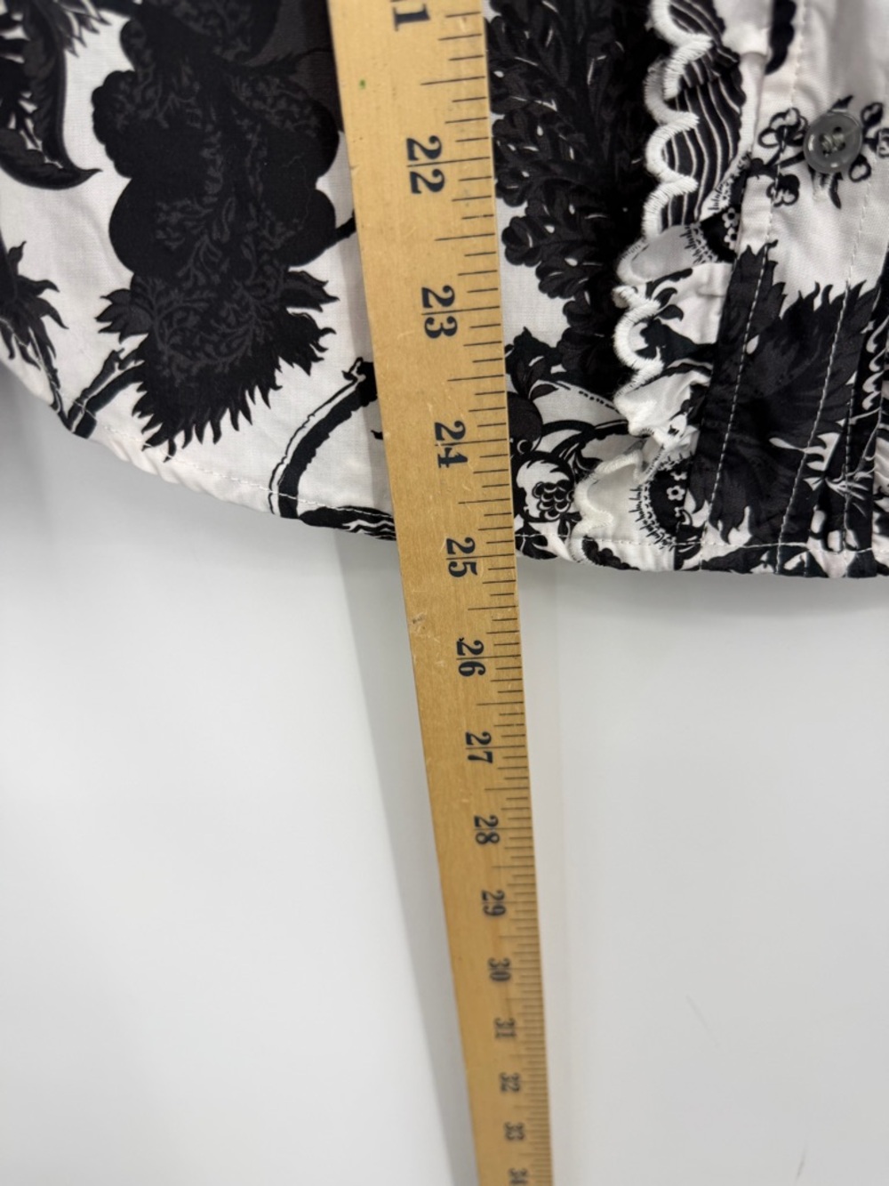 J. Crew Ruffled Slim Perfect Shirt In Ratti® Sunflower Floral Print sz 0 - Picture 6 of 7